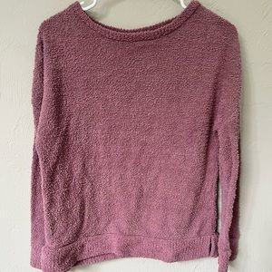 purple sweater